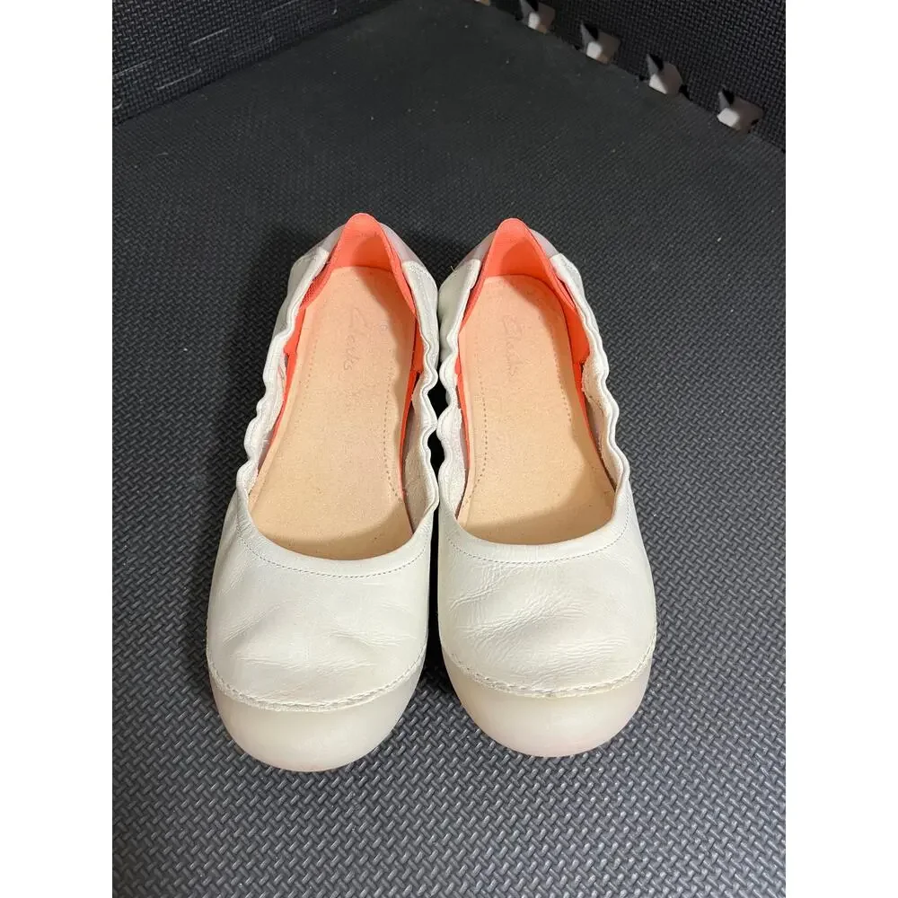Clarks Women's Joely Jazz Ballet Flats Driving Shoe Leather‎ Size 6 Minimalist